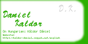 daniel kaldor business card