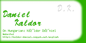 daniel kaldor business card